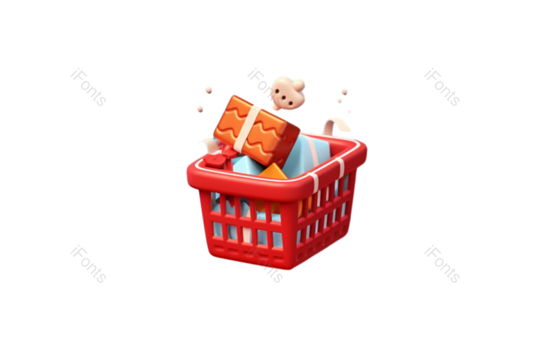 插画图片,商店元素,购买PNG,篮子免抠素材